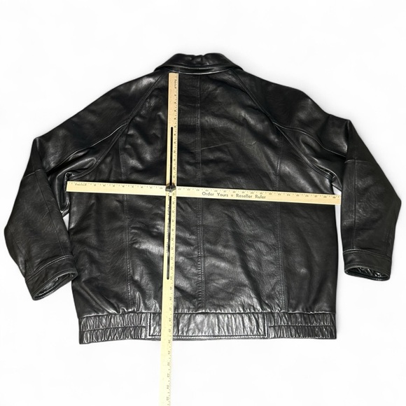 Wilsons Leather Jacket Mens 3XL Black Buttery Soft Genuine Leather PLEASE READ - Picture 5 of 11